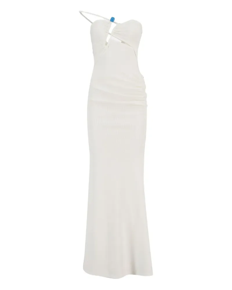 Christopher Esber Crystal Pin Cutaway Camisole-Maxikleid - White White