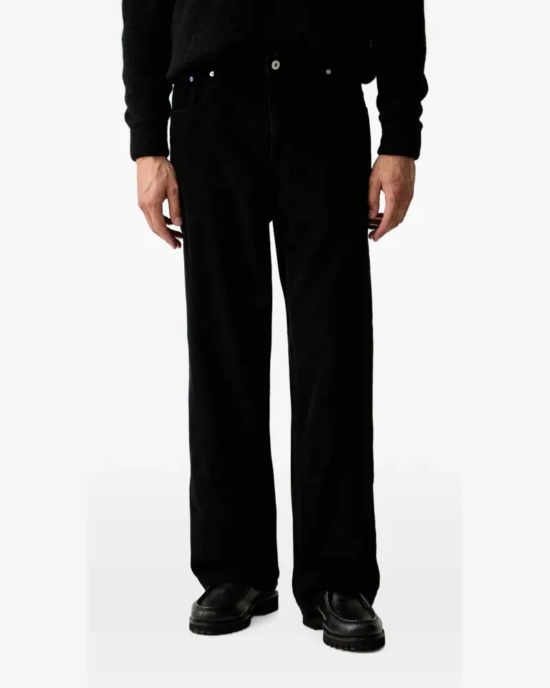Karl Lagerfeld Carpenter-Hose mit Cordstruktur - Schwarz Schwarz