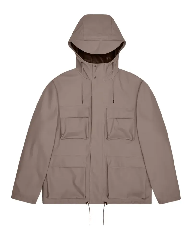 RAINS Jacke mit Kapuze - Braun Braun
