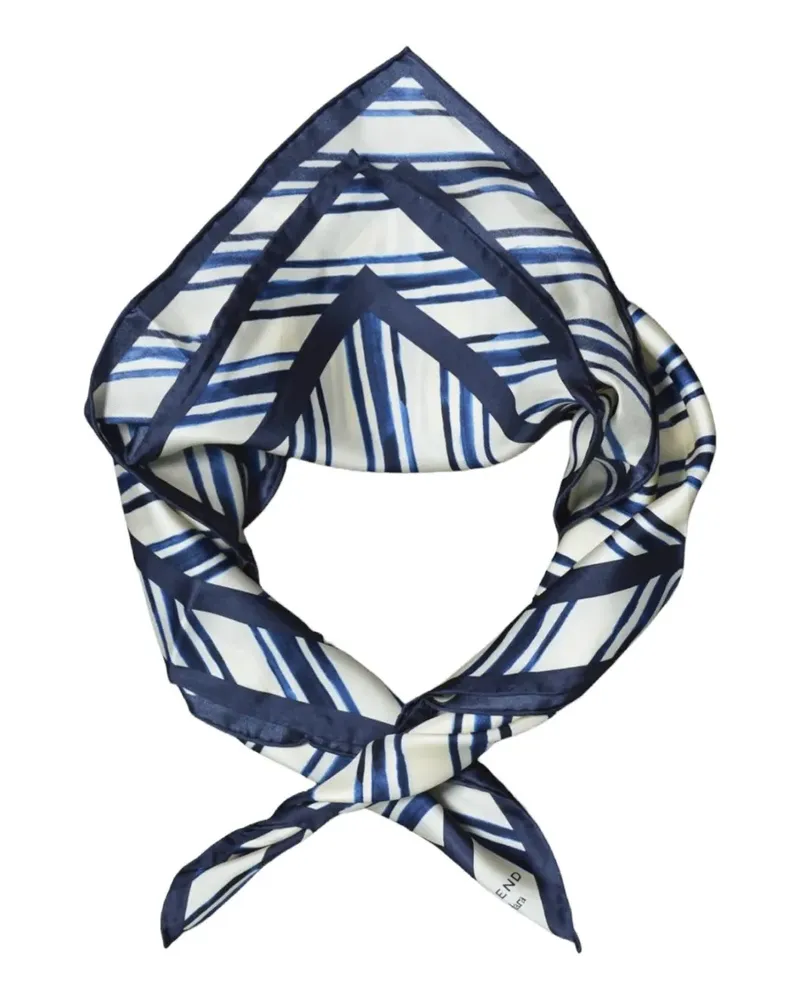 Max Mara stripe-print silk scarf - Nude Nude