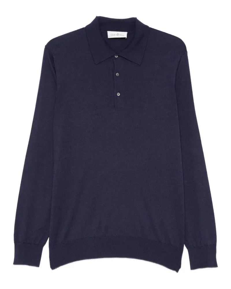 Della Ciana long-sleeve polo shirt - Blau Blau
