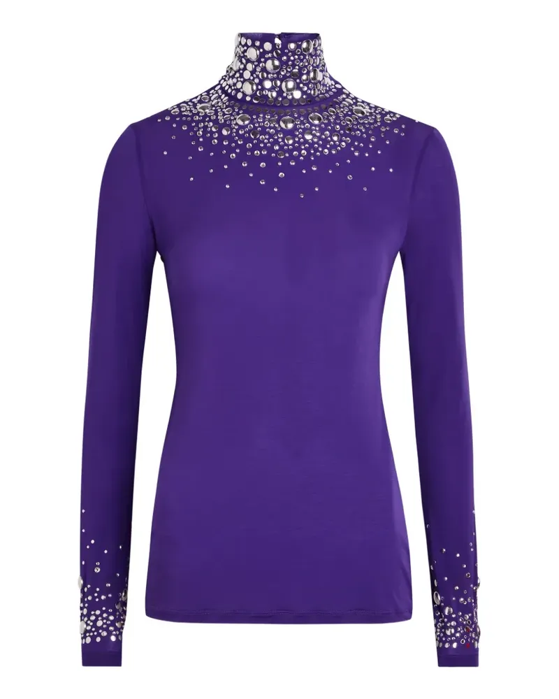 Paco Rabanne embellished roll-neck top - Violett Violett