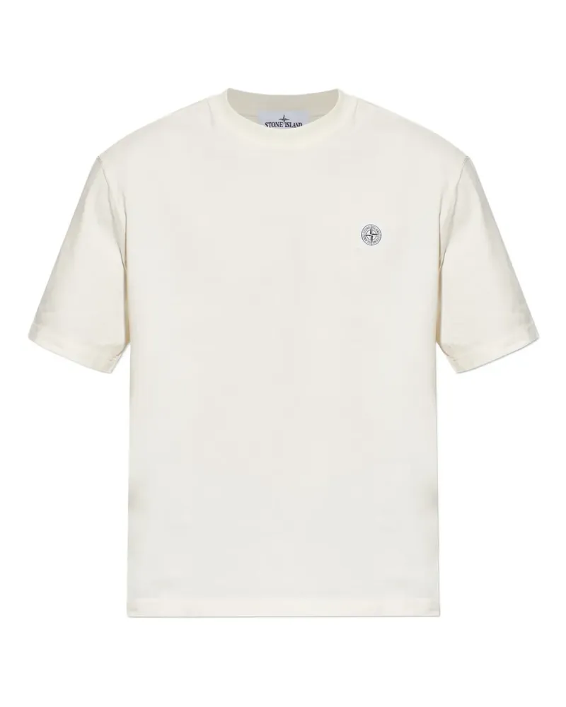 Stone Island combed jersey T-shirt - Weiß Weiß