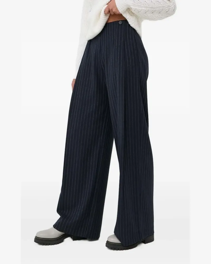 Silvian Heach Bundfaltenhose mit Nadelstreifen - Blau Blau