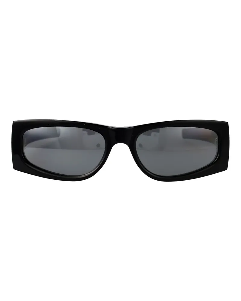 Saint Laurent Sonnenbrille mit eckigem Gestell - Schwarz Schwarz