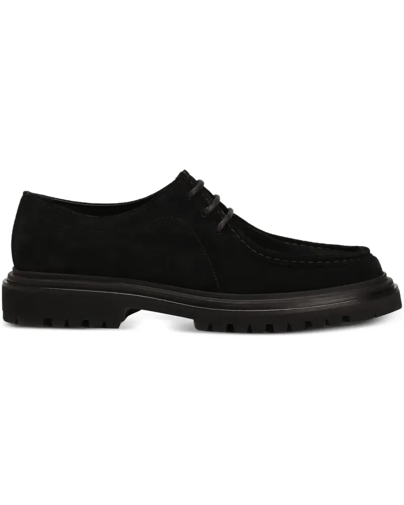 Dolce & Gabbana Derby-Schuhe aus Wildleder - Schwarz Schwarz