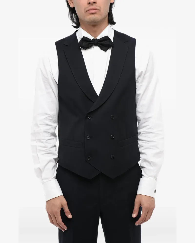 Corneliani double-breasted waistcoat - Schwarz Schwarz