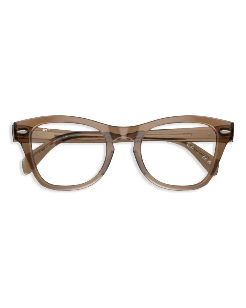 Ray Ban Brille mit eckigem Gestell - Braun Braun