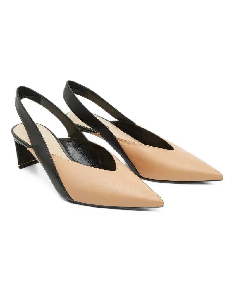 Nicholas Kirkwood pointed toe slingback pumps - Nude Nude