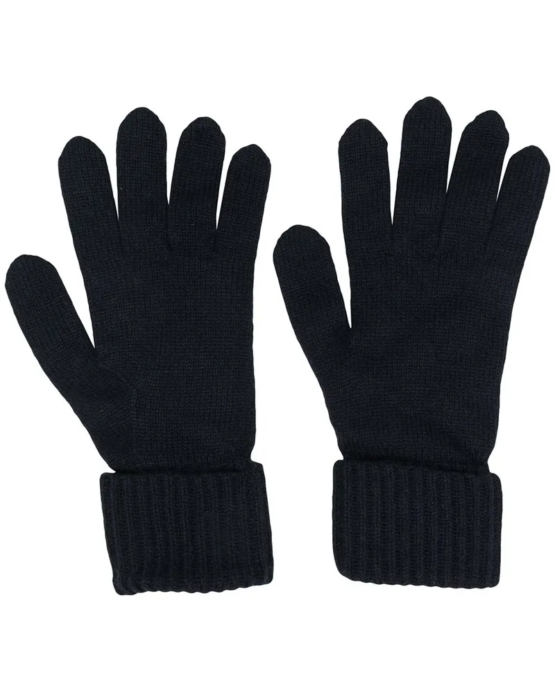 N.Peal ribbed knit gloves - Blau Blau