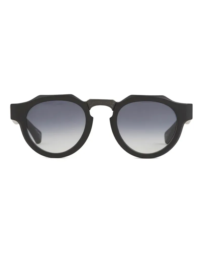 MATSUDA Sonnenbrille mit rundem Gestell - Schwarz Schwarz