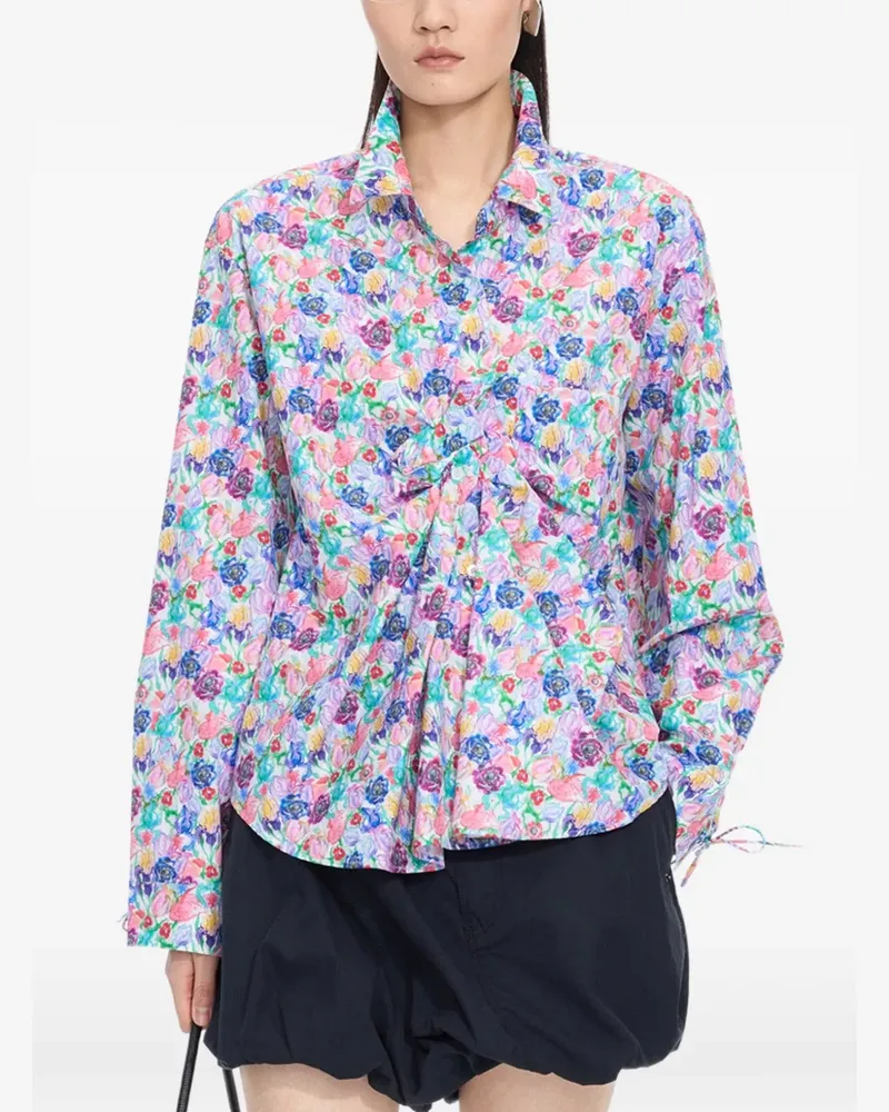 JNBY Bluse mit Aquarell-Print - Violett Violett