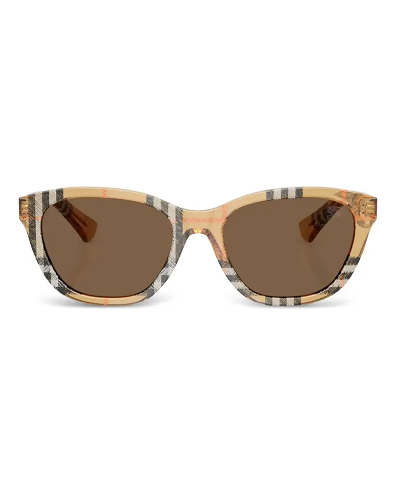Burberry Karierte Sonnenbrille - Nude Nude