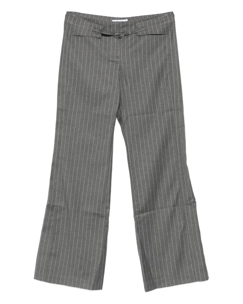 GIMAGUAS Nicole pinstripe buckled-waist trousers - Grau Grau