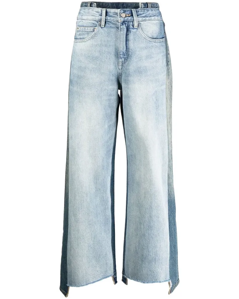 JNBY Asymmetrische Patchwork-Jeans - Blau Blau