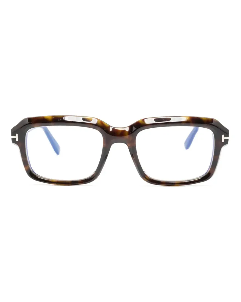 Tom Ford Eckige Brille in Schildpattoptik - Braun Braun