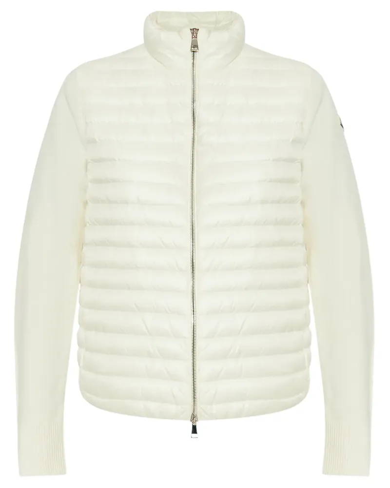 Moncler Gefütterter Cardigan mit Reißverschluss - Weiß Weiß