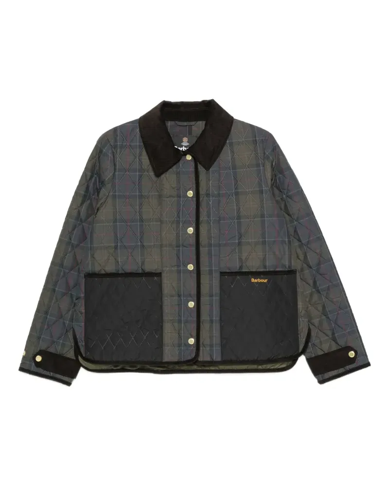 Barbour Gesteppte Jacke mit Schottenkaro - Grün Grün