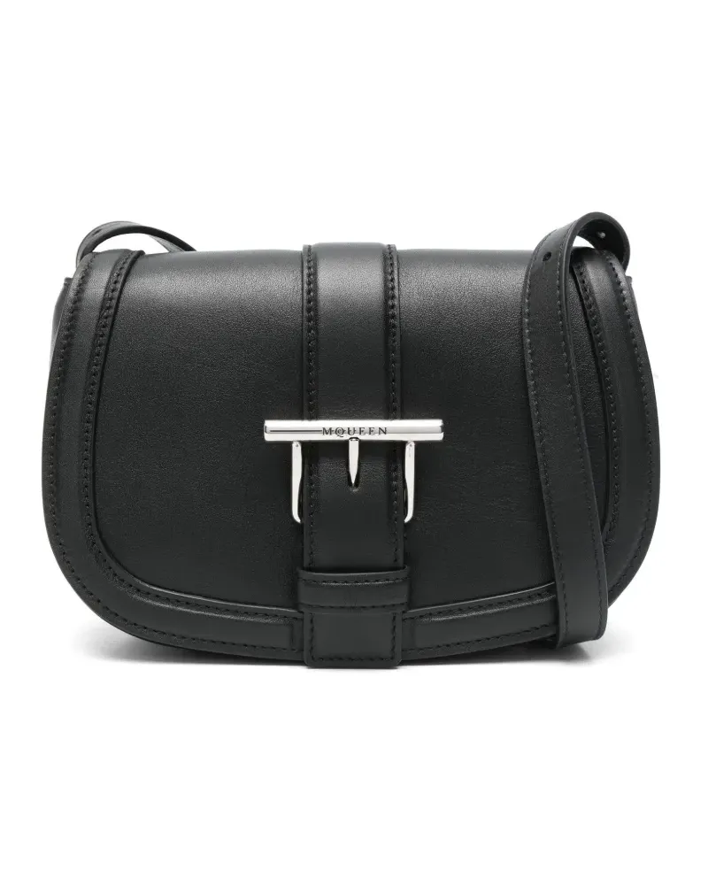 Alexander McQueen Mini Satchel-Tasche mit T-Riemen - Schwarz Schwarz