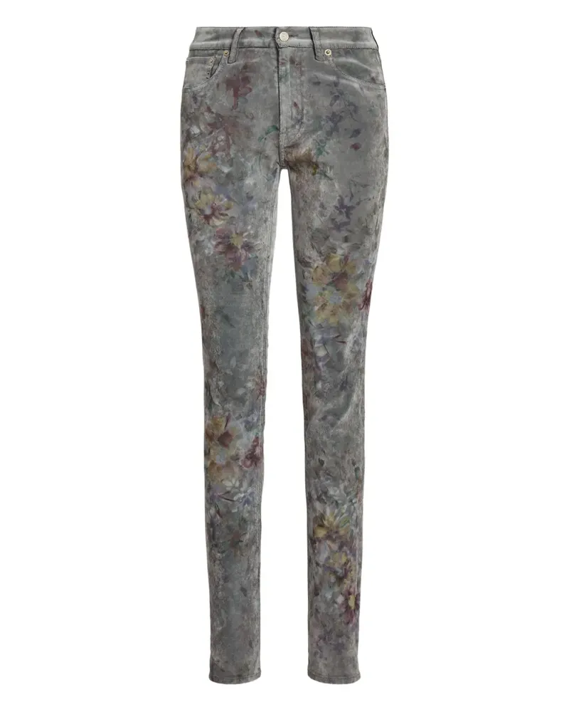 Ralph Lauren floral-print jeans - Grau Grau