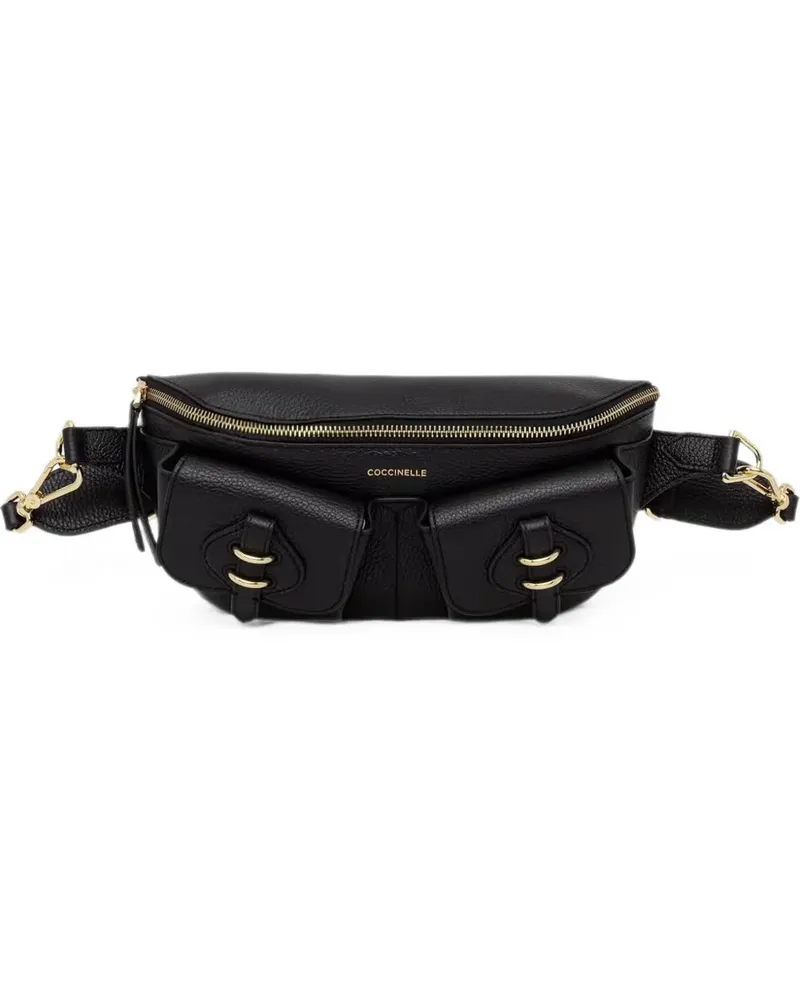 Coccinelle Mavery Pocket leather belt bag - Schwarz Schwarz