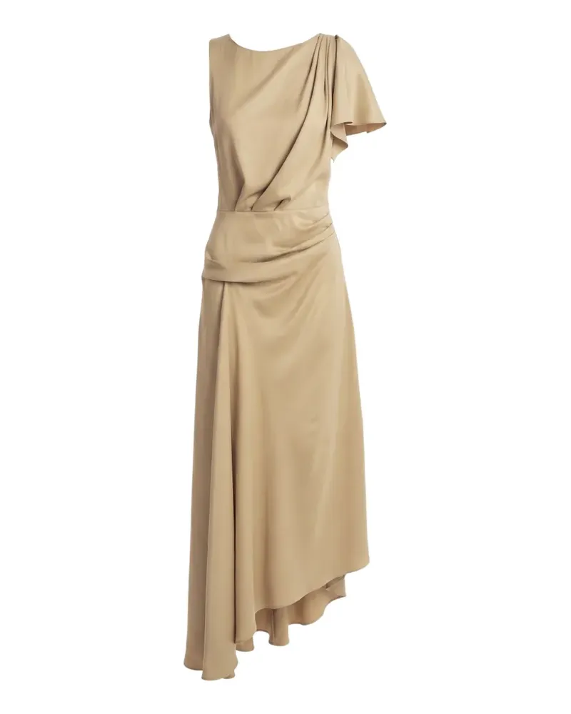 Irina Schrotter Bridget asymmetric draped dress - Nude Nude