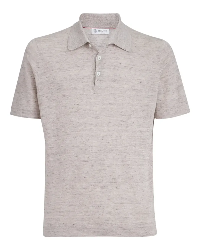 Brunello Cucinelli Gestricktes Poloshirt - Nude Nude