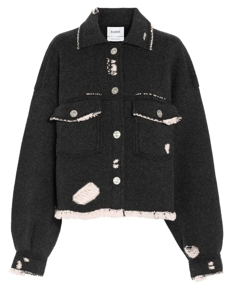 Barrie Jeansjacke mit Fransen - Schwarz Schwarz