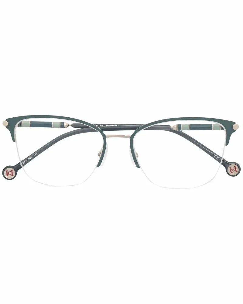 Carolina Herrera New York Brille mit eckigem Gestell - Schwarz Schwarz
