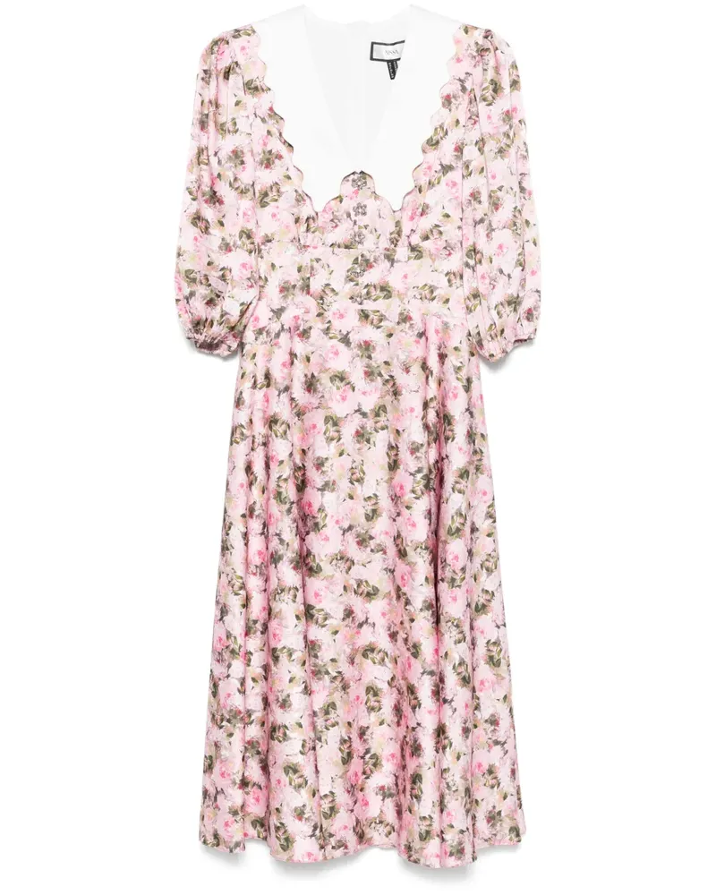 NISSA Midikleid mit Blumenmuster - Rosa Rosa