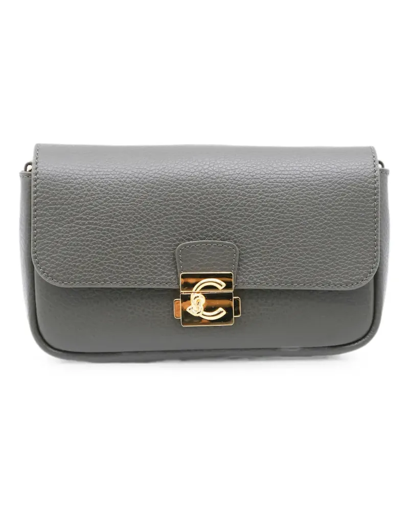 Coccinelle C-Me Lock grainy leather cross body bag - Grün Grün
