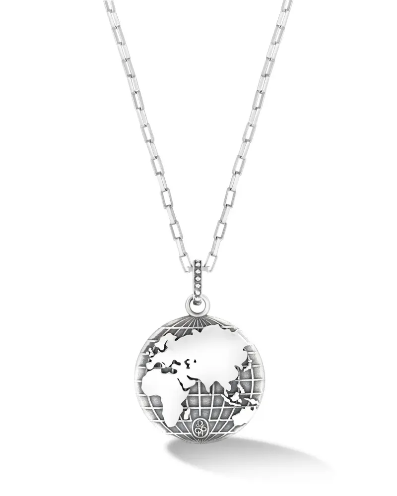 Dower & Hall One World Halskette - Silber Silber
