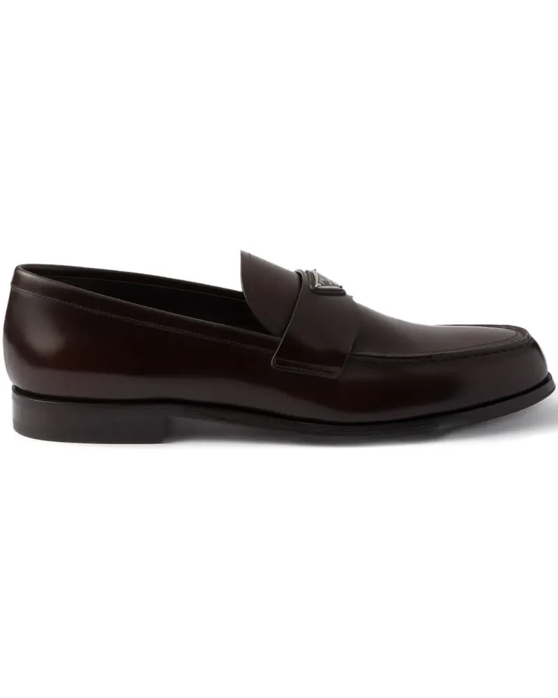 Prada Loafer mit Triangel-Logo - Braun Braun