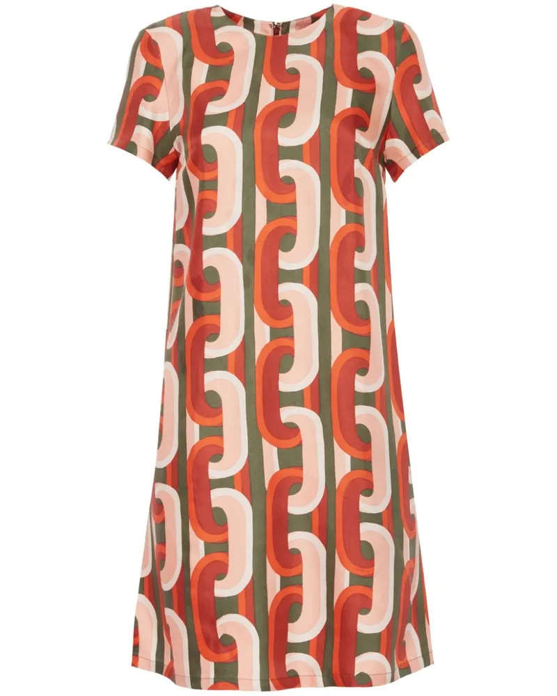 La DoubleJ Minikleid mit Ketten-Print - Rosa Rosa