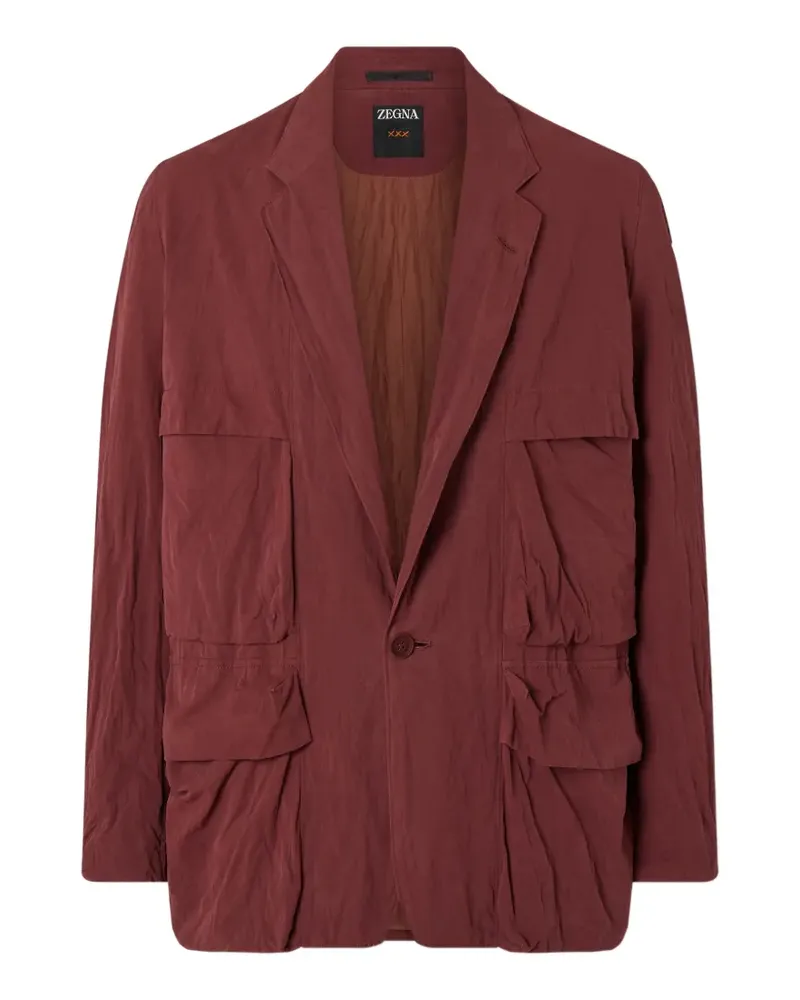 Ermenegildo Zegna flap-pocket cotton jacket - Rot Rot