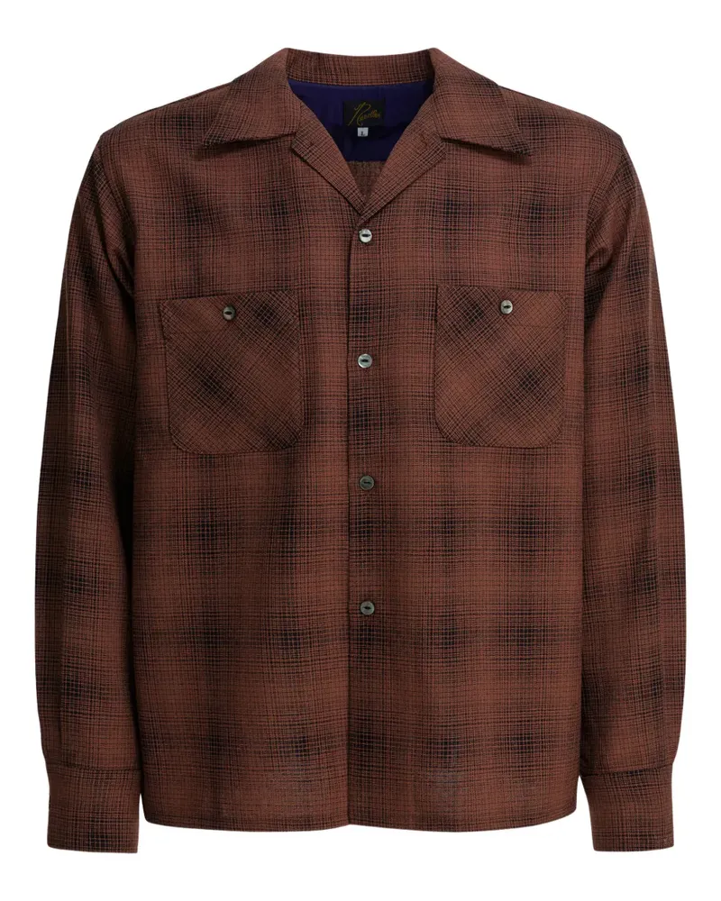 NEEDLES Hemd mit karierter Tasche - Braun Braun