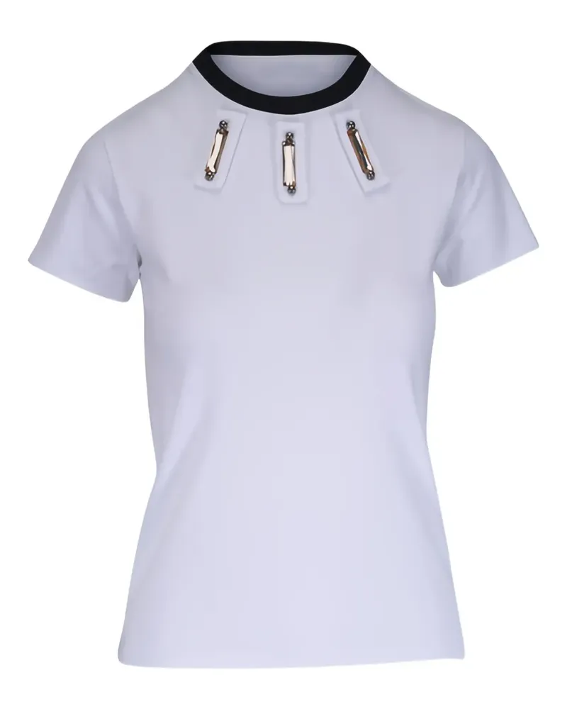 Dorothee Schumacher T-Shirt mit verziertem Kragen - Weiß Weiß