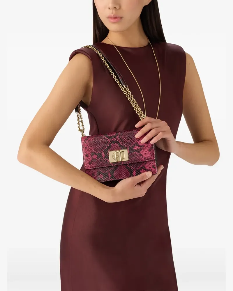 Furla Mini 1927 Umhängetasche mit Animal-Print - Rosa Rosa