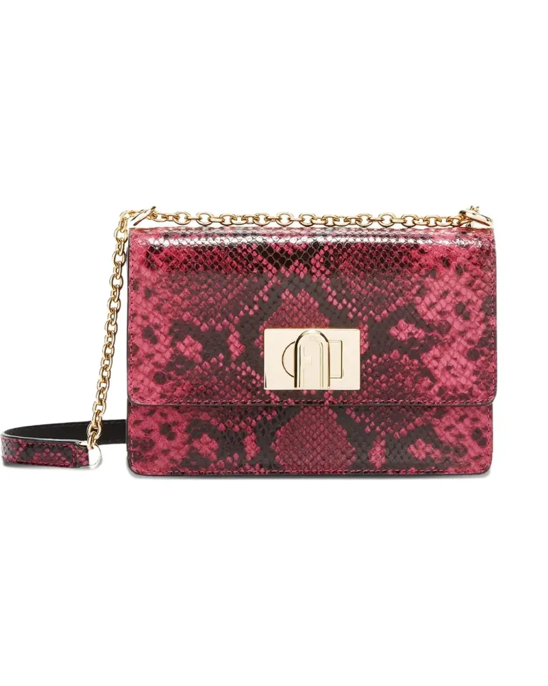 Furla Mini 1927 Umhängetasche mit Animal-Print - Rot Rot
