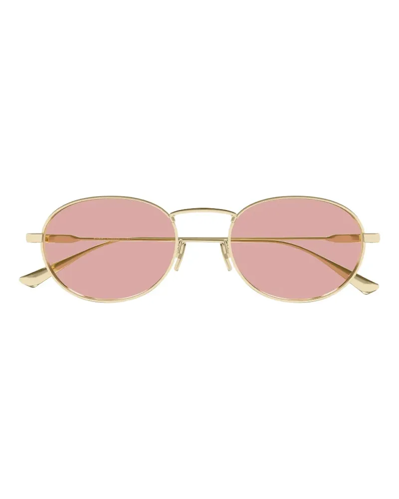 Saint Laurent Sonnenbrille mit ovalem Gestell - Gold Gold