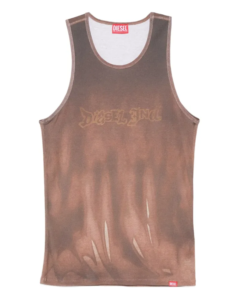 Diesel logo-print sleeveless vest - Braun Braun