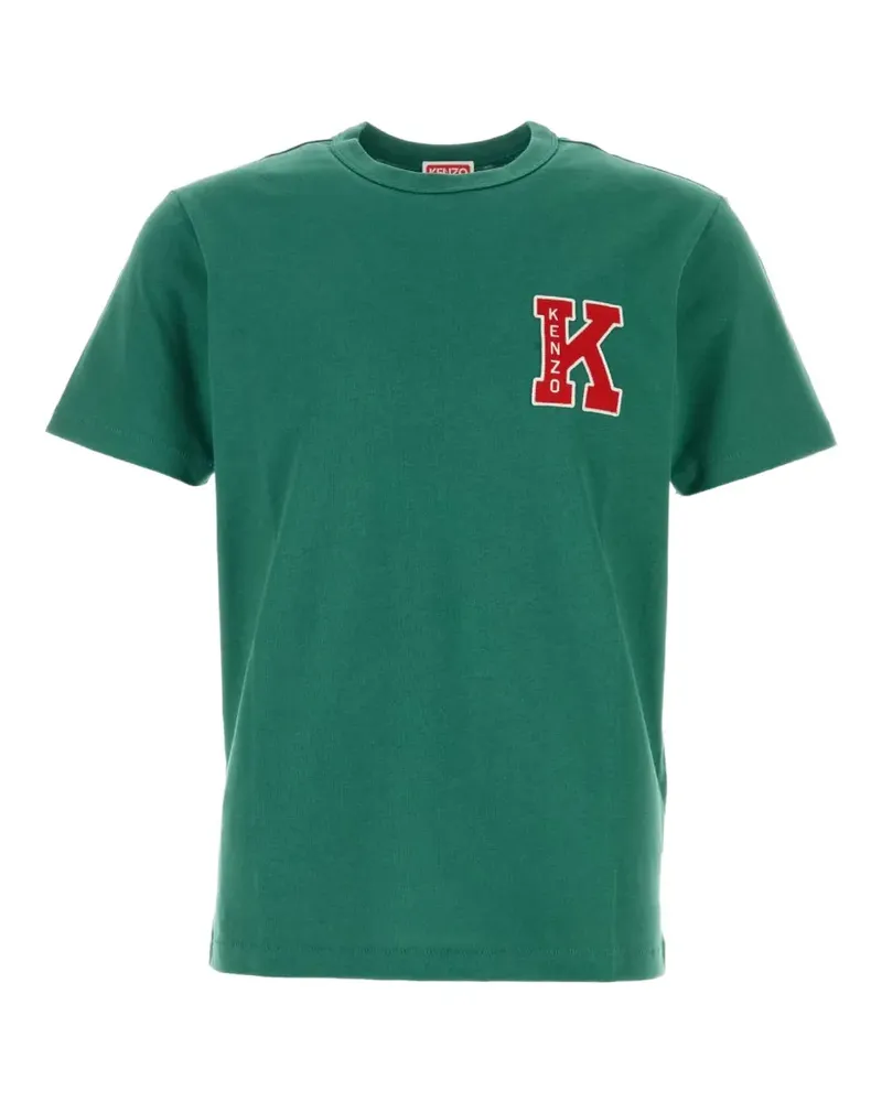 Kenzo logo-patch T-shirt - Grün Grün