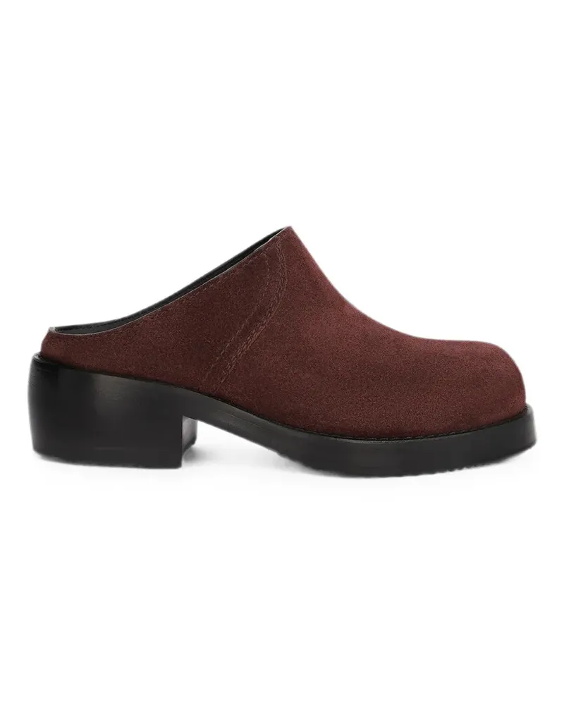 Dries van Noten suede workwear mules - Violett Violett