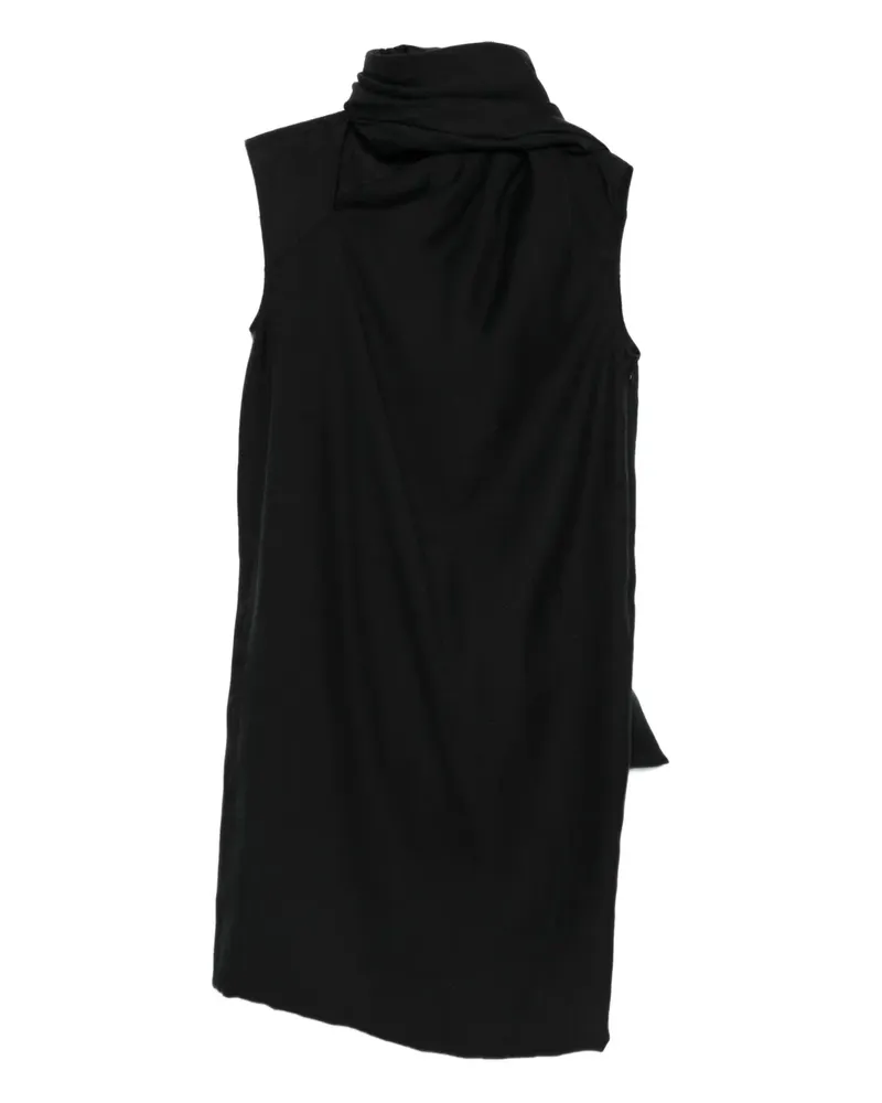 Totême Kleid mit drapiertem Ausschnitt - Schwarz Schwarz