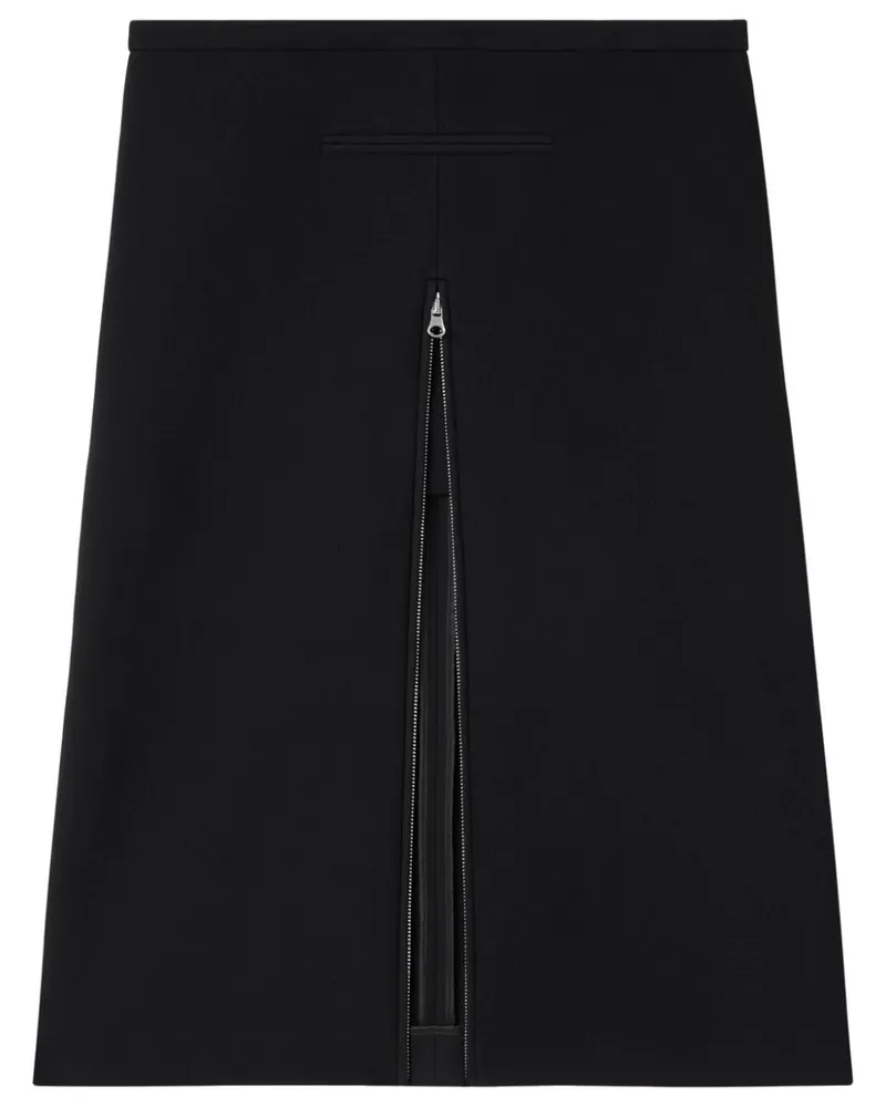 Courrèges Heritage Midirock mit Krepp-Textur - Schwarz Schwarz