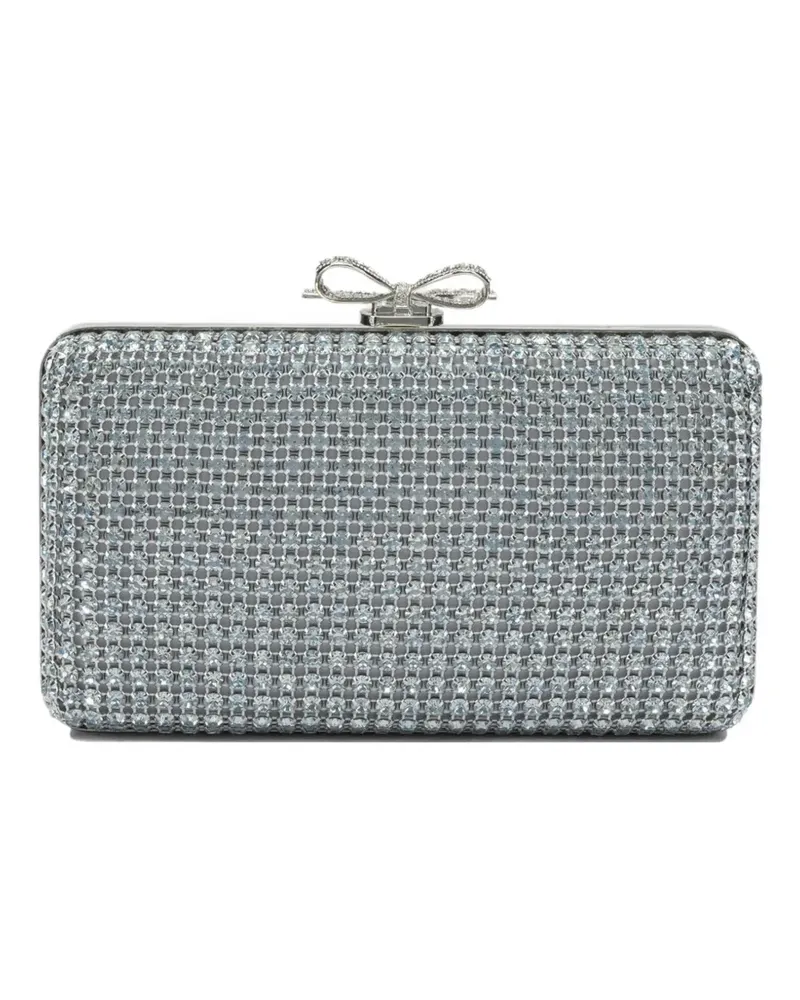 Self-Portrait crystal-embellished clutch bag - Silber Silber