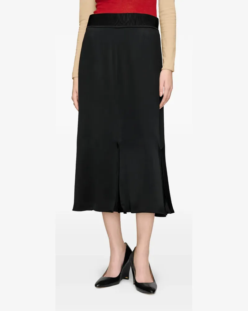 Maison Margiela Rock mit Satin-Finish - Schwarz Schwarz