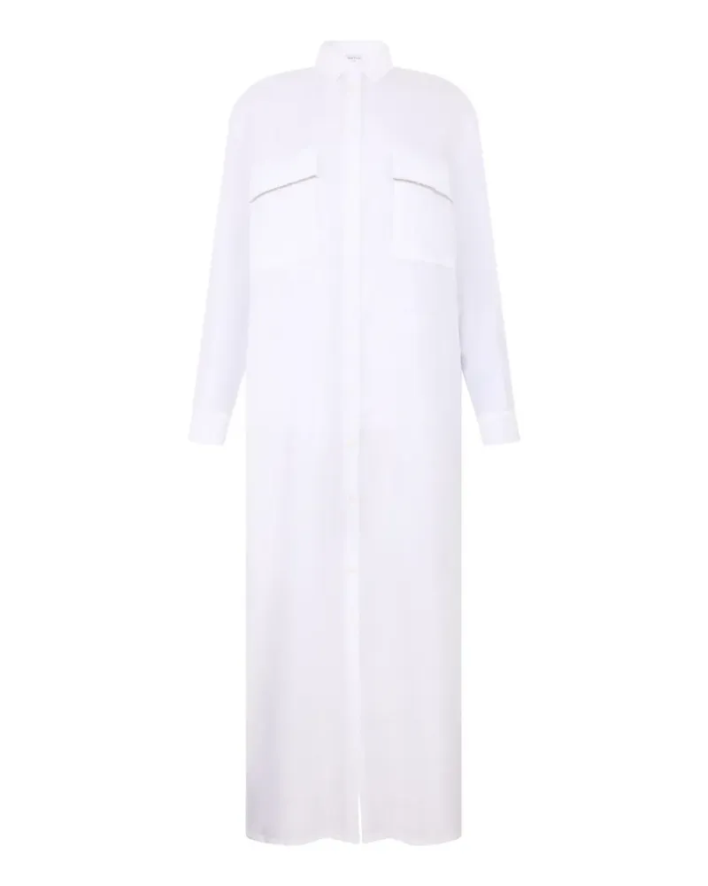 Fabiana Filippi chest-pockets long-sleeves dress - Weiß Weiß