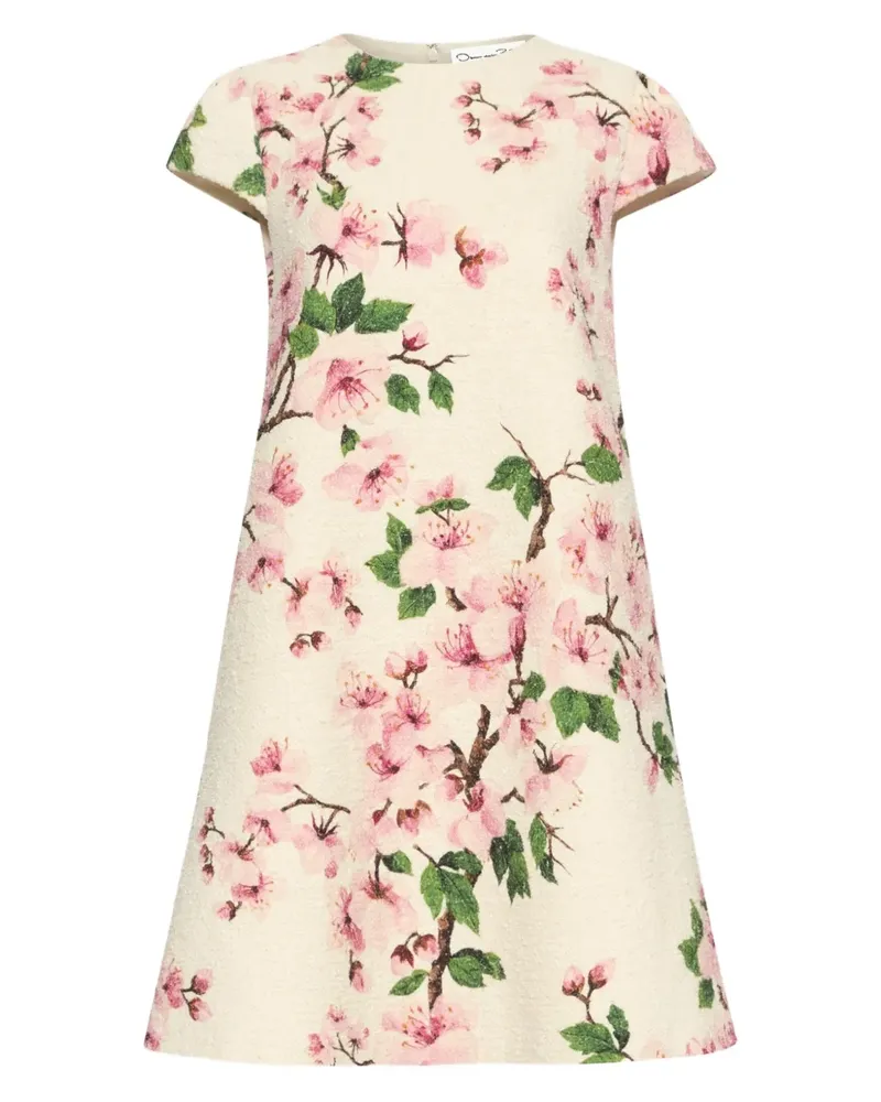 Oscar de la Renta Minikleid aus Seide - Weiß Weiß