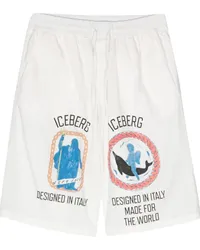 Iceberg Shorts mit Roma-Print Weiß